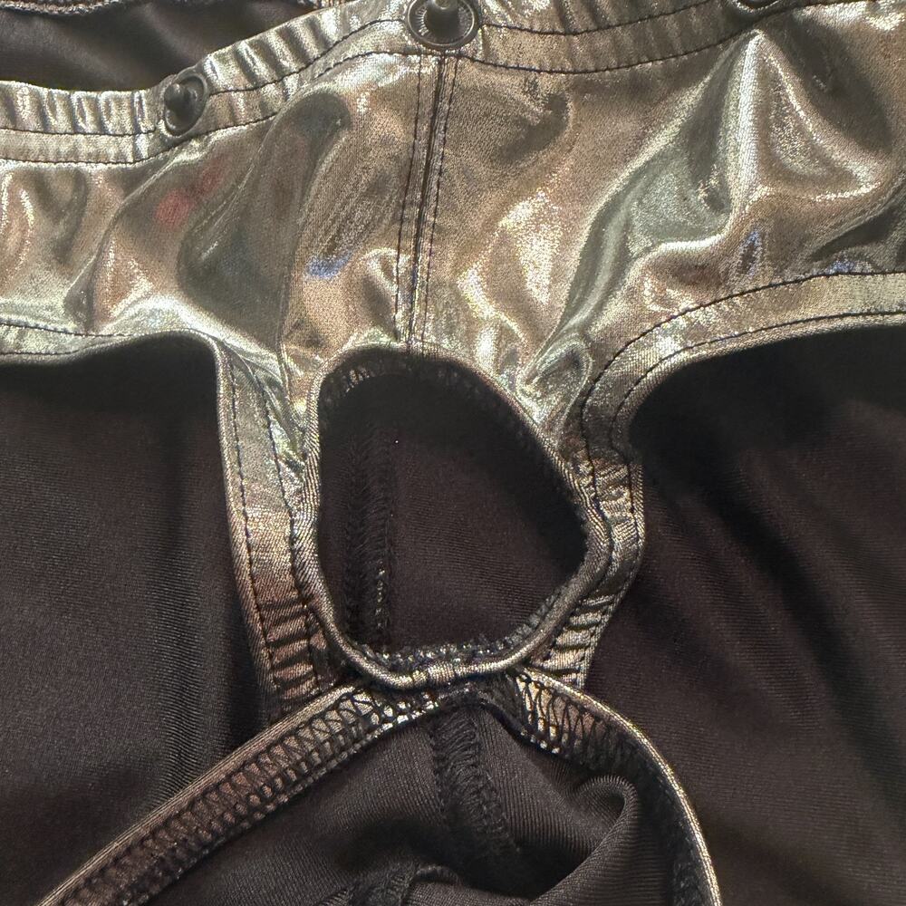 NEW N2N Bodywear Mens Body Gloss Titan Sport O-Ring Swim Brief Silver Size Large - Picture 7 of 14